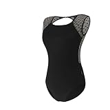 BNDDZBN Ballet Leotard Ballet Leotard Adult Swimsuit for Dancing Women Dancewear Short Sleeve Lace Leotards Gymnastic Ballerina Dance Costume(Black,XXL)