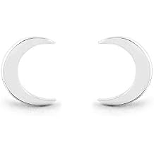 Boma Jewelry Sterling Silver Crescent Moon Stud Earrings
