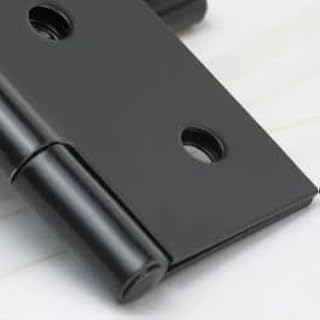 20 Pack 3 x 2 inch Black Door Hinges, Stainless Steel Butt Hinge for Doors, Wood Box, Cabinets, Including Screws