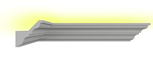 Stuck Dekorbau 2 meter Wandleiste & Deckenleiste LED Indirekte Beleuchtung LED Lichtprofil XPS Styroporleisten Stuck Leisten Zierleisten BL 01