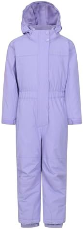 Mountain Warehouse Cloud Kids All in 1 Snowsuit - Waterproof Skisuit Light Purple 3T-4T