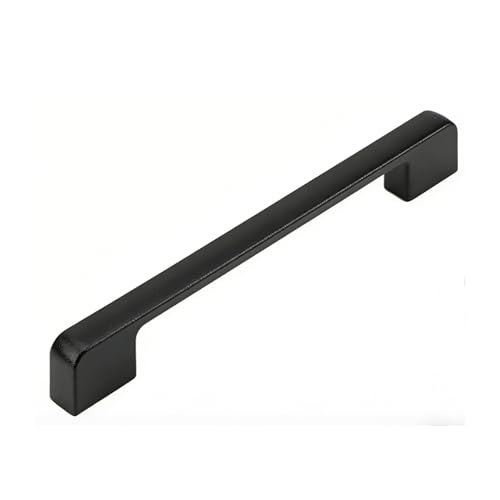 Yotsuba Matte Black Cabinet Handles Aluminum Alloy Kitchen Cabinet Pulls, Square Bar Drawer Pulls for Kitchen Cabinets Bathroom Vanity Bedroom Dresser, Modern Black Cabinet Handles(170MM)