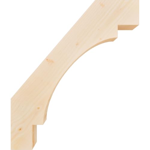 3 1/2"W x 24"D x 28"H Merced Smooth Knee Brace, Douglas Fir by Ekena Millwork - Used condition - Image 3
