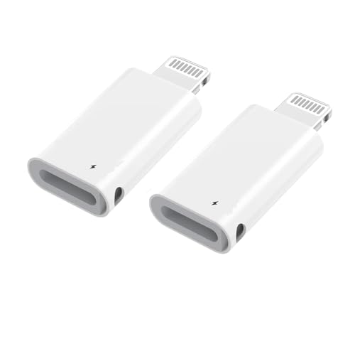 2Pack Lightning Male to USB C Female Charging Adapter,[Apple MFi Certified] Type C Charging Support Data Transmission Connector Dongle Compatible with iPhone 14/13/12/11/8/X/XR/XS/SE/7/Plus/Pro Max/6