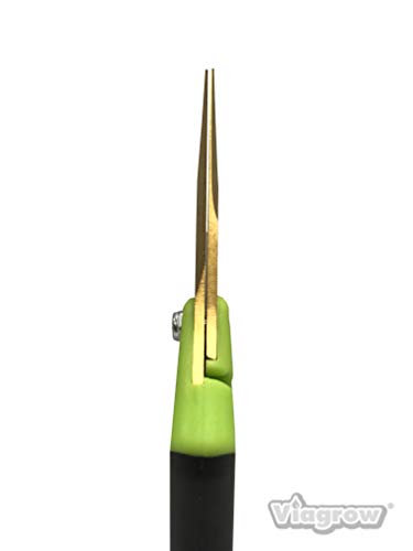 Viagrow Pruning Shear With Titanium Coated Straight Precision Blades, Hand Pruner For Gardening, Green, 3-Pack #TOP2