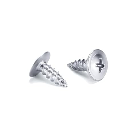 LONTAN 100 Pack #8 x 1/2" Phillips Truss Head for Drawer Slides Screws for Drawer Slides Galvanized Carbon Steel Screws Cover