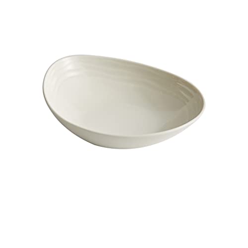 OGOODLE Suppenteller, Oval, Weiß, Größe S
