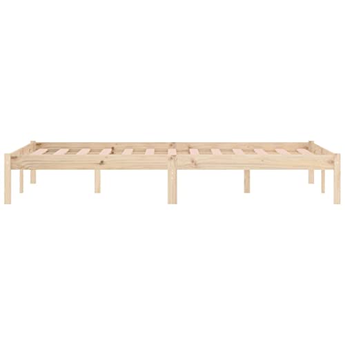 Golinpeilo Wooden Queen Size Bed Frame, Wooden Platform Bed Frame, Sturdy Solid Wood Frame, 59.8"X79.9" Solid Wood Pine (Mattress Not Included) #TOP6