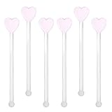 wrtgerht Glas-Kaffee-Getränke-Rührstäbchen Rühren: 6 Stück Cocktail-Rührstäbchen Drink Swizzle Stick Drink Rührlöffel for Cafe Drink Mixer Kitchen Küchengeräte