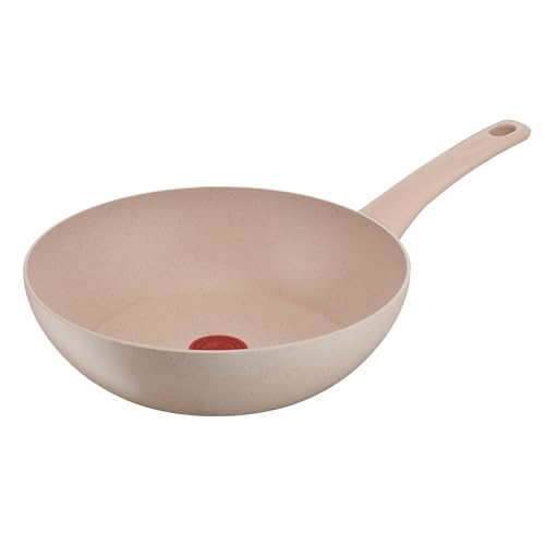 Catálogo para Comprar On-line Woks de esta semana. 49 T-fal Wok de 28cm Delight, Efecto Arena color Beige, con Antiadherente Mineralia + para deslizamiento perfecto, Thermo-Señal, Compatible con inducción, G2931902