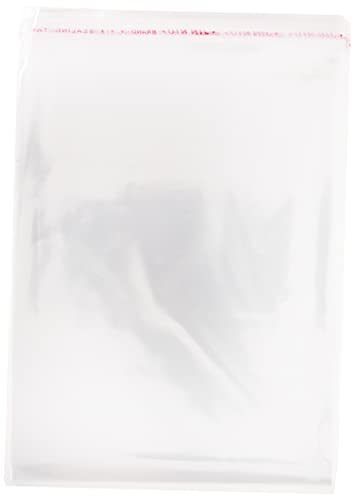 Patty Both 100 Pcs 4 5/8 X 5 3/4 Clear A2+ Card Resealable Cello / Cellophane Bags (Fit One A2 Size Card W/ Envelope) #TOP1