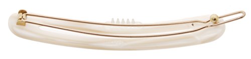 Pasador de pelo rectangular France Luxe Cutout en acetato de lujo 4