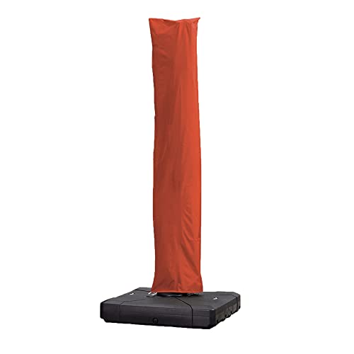 PURPLE LEAF Small Patio Umbrella Parasol Cover UV Resistant Outdoor Offset Cantilever Umbrella Cover with Zipper and Rod, Brick Red