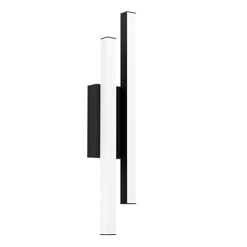 Eglo LED Outdoor wall Light Serricella, Outside wall lamp with 2 Light Bars, Porch Lighting Made of Metal in Black