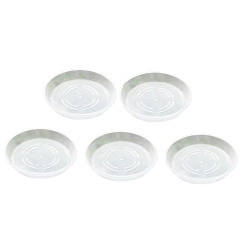 SUPVOX 20個 透明樹脂製プラスチック植木鉢受け皿 滑り止めテクスチャー付き 耐熱性 多肉植物や盆栽用 ガーデンベランダ対応