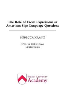 Role Shift Face Expression Example Sign Language The Role of Facial Expressions in American Sign Language Questions ...