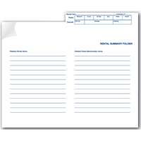 Centurion Rental Summary Folder, 9-1/2