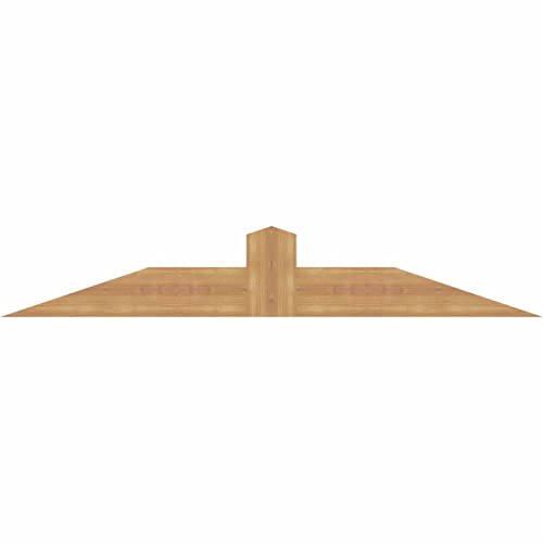 Ekena Millwork 60"W x 10"H x 1 1/2"D x 5 1/2"F, 4/12 Pitch, Portland Smooth Timber Gable Bracket, Western Red Cedar