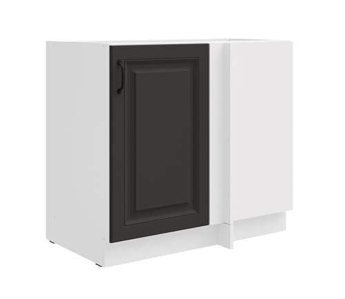 Kuechen-preisbombe Eckschrank 105cm Stilo Grau Küchenzeile Küchenblock Küche Landhaus Einbauküche