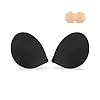 Niidor Ultra Hold Strapless Bra Adhesive Backless Sticky Bra for Low Cut Dresses Black