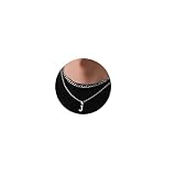 WEDDINEN Layered Initial Letter Pendant Necklace for Men Figaro Twist Rope Chain Necklace Jewelry Gi