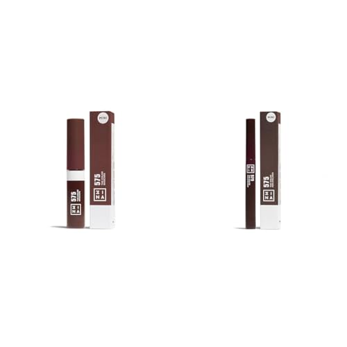 Mascara coloré et eyeliner liquide marron 3INA mini duo