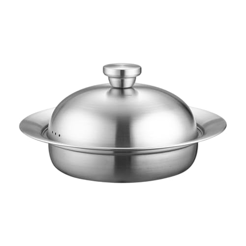 LIXSAZSE Versatile pentola per la cottura a vapore in acciaio Per inox, set di pentole per la cottura a vapore di alimenti, zuppa, pollo e deliziosa preparazione pesce, pentola per pesce