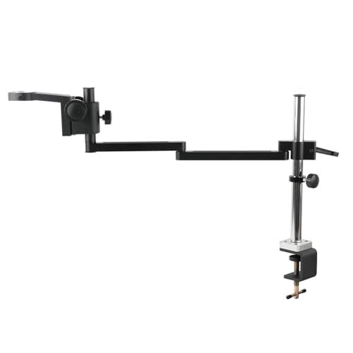 顕微鏡キット 折りたたみ可能な拡張タイプ調整可能な方向関節クランプ ホルダー ブラケット アーム 50 mm 集束単眼顕微鏡スタンド 顕微鏡レンズアダプター(A)
