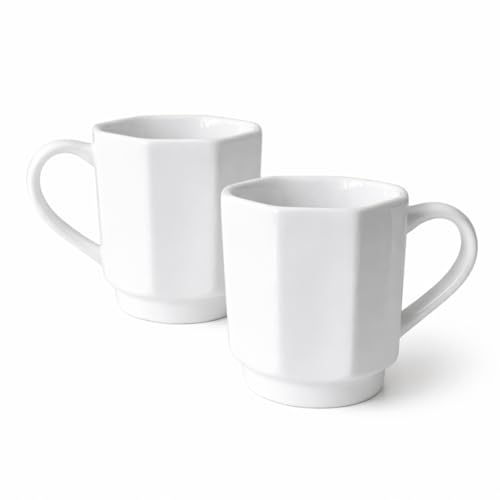 Minimalist White Ceramic Mug Set