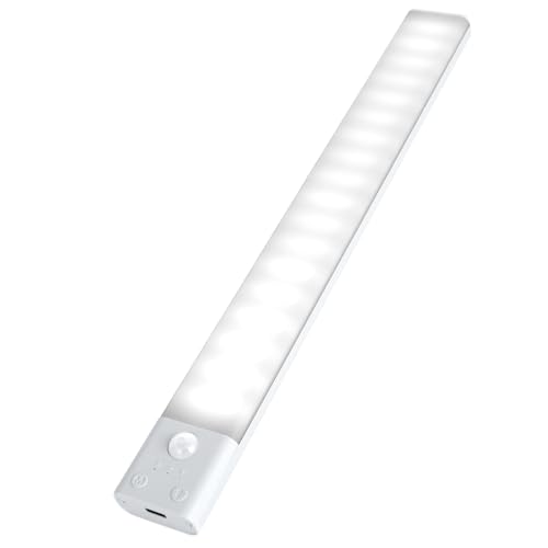 AiQInu Ricaricabile Led Sottopensile, 120 LED Luce Armadio con Sensore Movimento, Dimmerabile Lampada Armadio con Striscia Magnetica Adesiva per Cucina, Scale, Corridoi