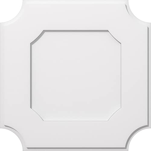 Image of Ekena Millwork CMP26LE Locke Architectural Grade PVC Contemporary Urethane Ceiling Medallions 26 inchOD x 15 1 /2 inchC x 1 inchP