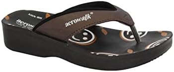 AEROWALK Stylish Fashion Slipper for Women | Comfortable| Lightweight | Anti Skid | Casual Office Footwear (0895_BLACK)