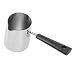Caraffa per Caffè Espresso, Caraffa per Caffè in Acciaio Inossidabile 304 Caraffa per Schiuma di Latte Resistente Al Calore con Manico Lungo in Scala(350 ml)