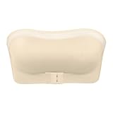 TYHONEYS Soutien Gorge sans Bretelles Fermeture Devant Brassiere Bandeau Push Up Sexy Maintien Fort sous vêtements sans Couture Tous Les Jours Beige S