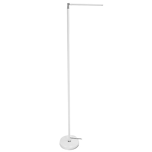 Lampa Podłogowa LED 12 W, Bezstopniowa Regulacja Jasności 3300-6500 K, ściemnianie, Zdejmowana Lampa do Tatuażu do Przedłużania Rzęs, Biała, 110-240 V (Wtyczka UE 100-240 V)