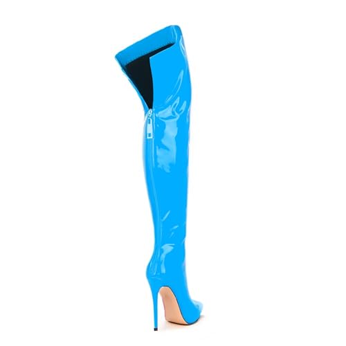 Image of Thigh high boots for women striped Back zipper Burgundy Zebra Print Over the knee Sexy gold white pointed toe Cow Print leopard Magenta stiletto heel