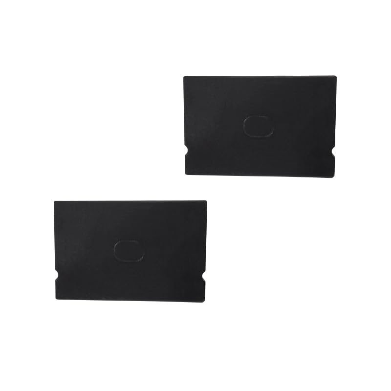 ledomec 2er Set Endkappen Schwarz für LED Profil AUFBAU-17 Flach