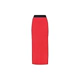 Produkttyp: Rock Damen Maxi-Rock, elastisch, volle Länge, Stretch, Jersey, einfarbig, Größe M - L (38-40), Koralle