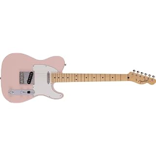 Fender Made in Japan Junior Collection Telecaster MN Satin Shell Pink guitare électrique avec housse - Les Beatles, Paul McCartney, John Lennon, RIngo Starr, George Harrison