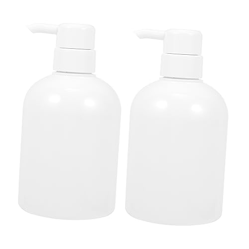 Beatifufu 2pcs Refillable Lotion and Shampoo Dispenser Bottles Leakproof Bathroom Accessories for Travel and Home Use for Shower Gel and Lotion Storage