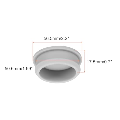 Image of Snap in Locking Hole Plugs Rubber Panel Seal Cover Drilled Silicone Caps, [for Kitchen Rubber, Waterproof Sealing Plugs] - 50.6mm /1.99in /Gray /2Pcs