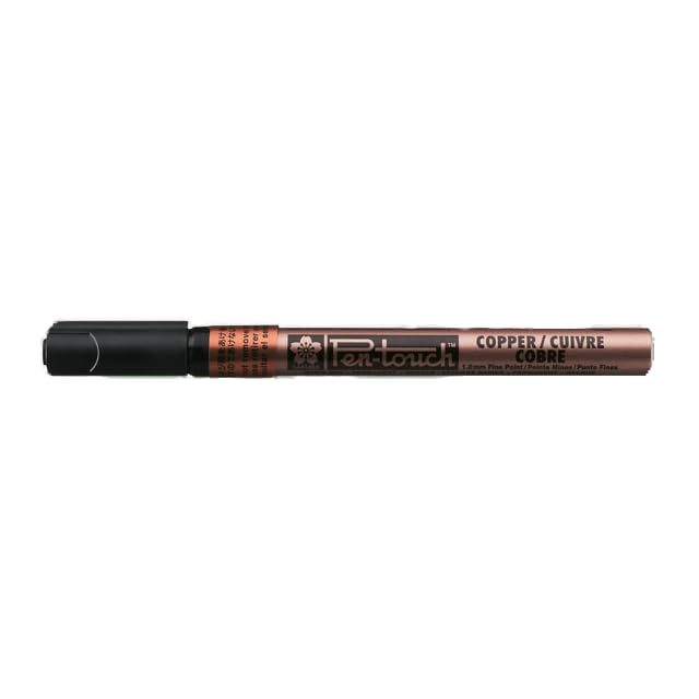 Sakura PenTouch Low Odor Xylene-Free Permanent Metallic Paint Marker, 1 mm Fine Tip, 138 mm, Copper