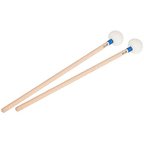 Baquetas Abaodam, 2 piezas, mango de madera y cabeza de fieltro para instrumentos de percusión, ideales para timbales y bombo miniatura 4