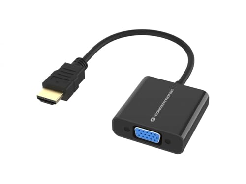 Conceptronic ABBY20B - Adaptador HDMI a VGA (1080P, 60 Hz, 0,25 m)