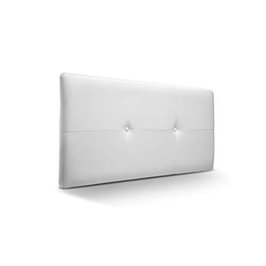 SUEÑOS ZZZ Cabecero de Madera Jazmin, tapizado Acolchado en Polipiel Color Blanco. Cabeceros Madera para Dormitorio | Cama Matrimonio | Cama Juvenil | Camas de 105 cm, 90 cm, 80 cm