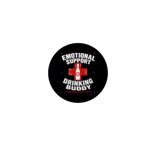 Emotional Support Drinking Buddy Pet Saying Men Women Funny PopSockets PopGrip Adhésif – vue 3