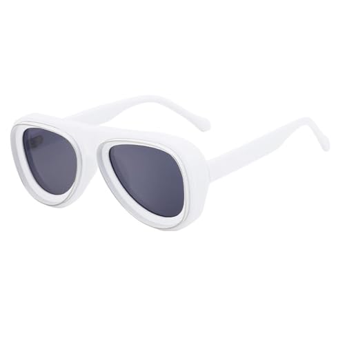 Lunettes de soleil vintage pour femmes et hommes tendance punk monture large