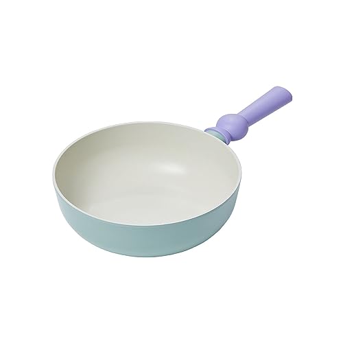 Wok de aluminio fundido Neoflam 9 pulg verde menta miniatura 1