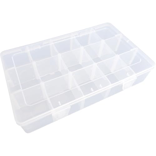 Caja Organizadora Washi Tape, Divisor De Almacenamiento, Contenedor De Armario con 15 Compartimentos Ajustables, Cinta Adhesiva Transparente, Cinta De Escritorio DIY