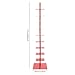 Yellulu 9 Tier Metal Spine Bookshelf Tower, Adjustable Vertical Tower for Books, Tall & Narrow Ladder Bookcase, Metal Vertical Bookshelf for Study Room,Living Room,Office,Bedroom (Red)